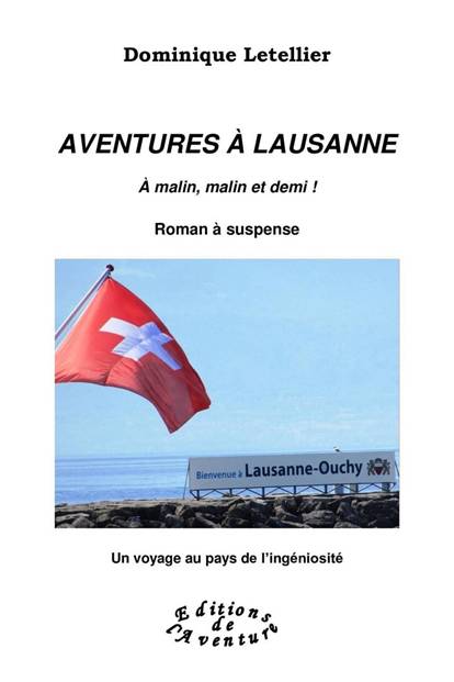 La couverture de « Aventures à Lausanne », roman à suspense
